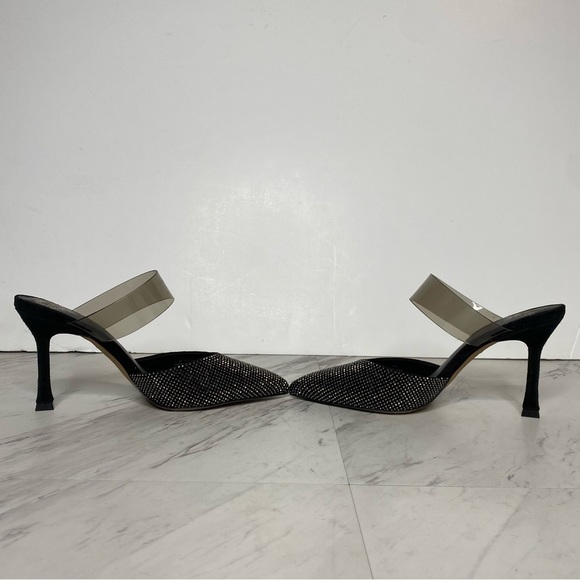 Vince Camuto Kempern Jeweled Black Heeled Mule 7M - Picture 5 of 13